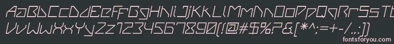 VanbergerItalic Font – Pink Fonts on Black Background