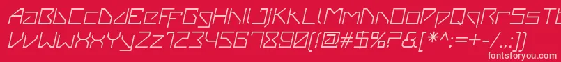 VanbergerItalic Font – Pink Fonts on Red Background