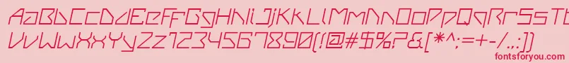 VanbergerItalic Font – Red Fonts on Pink Background