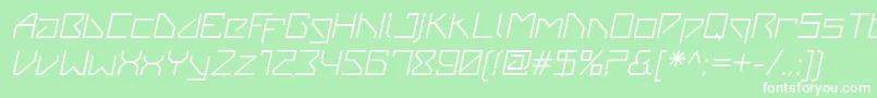 VanbergerItalic Font – White Fonts on Green Background