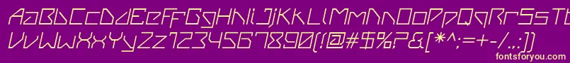 VanbergerItalic Font – Yellow Fonts on Purple Background