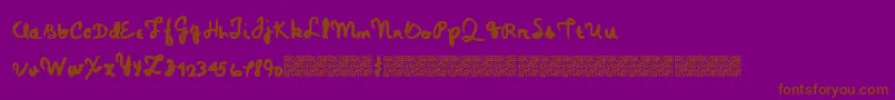 Magicpens Font – Brown Fonts on Purple Background