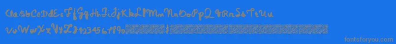 Magicpens Font – Gray Fonts on Blue Background