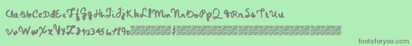 Magicpens Font – Gray Fonts on Green Background