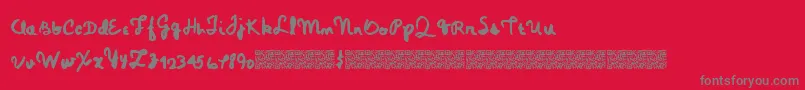 Magicpens Font – Gray Fonts on Red Background