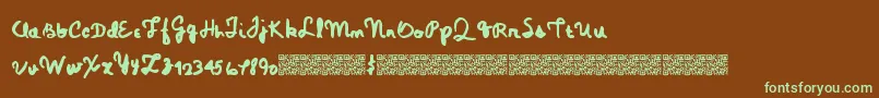 Magicpens Font – Green Fonts on Brown Background