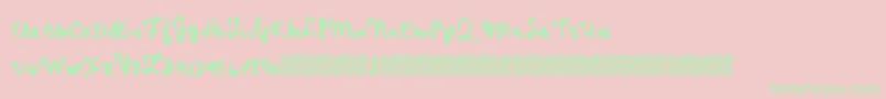 Magicpens Font – Green Fonts on Pink Background