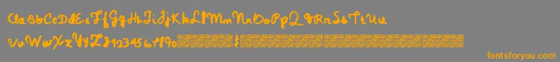 Magicpens Font – Orange Fonts on Gray Background