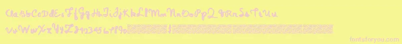 Magicpens Font – Pink Fonts on Yellow Background