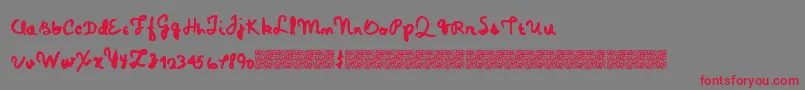 Magicpens Font – Red Fonts on Gray Background