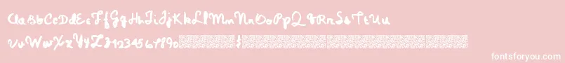 Magicpens-Schriftart – Weiße Schriften auf rosa Hintergrund