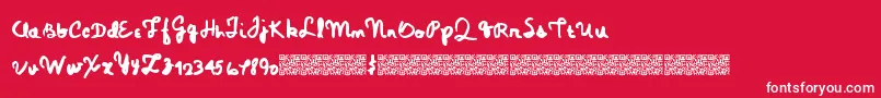 Magicpens Font – White Fonts on Red Background