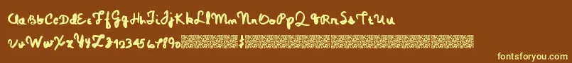 Magicpens Font – Yellow Fonts on Brown Background