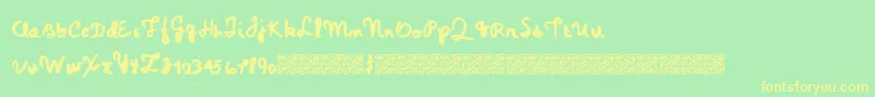 Magicpens Font – Yellow Fonts on Green Background