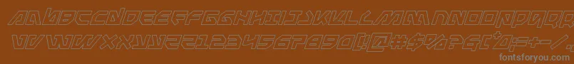 Шрифт Metalstormoutital – серые шрифты на коричневом фоне
