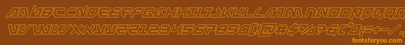 Metalstormoutital Font – Orange Fonts on Brown Background