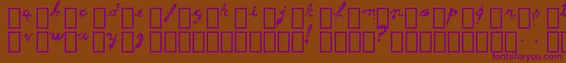 GenderviolenceV6 Font – Purple Fonts on Brown Background