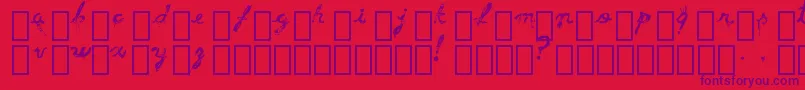 GenderviolenceV6 Font – Purple Fonts on Red Background