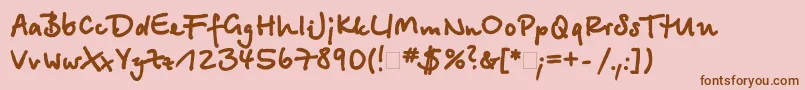 Betinascriptxctt Font – Brown Fonts on Pink Background
