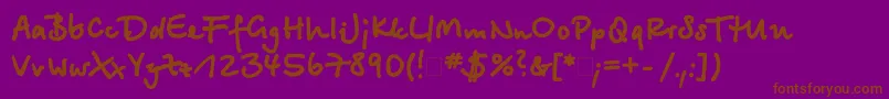Betinascriptxctt Font – Brown Fonts on Purple Background
