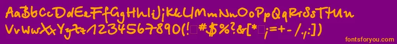 More about Betinascriptxctt Font Betinascriptxctt Font – Orange Fonts on Purple Background