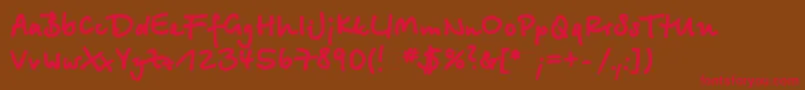 Betinascriptxctt Font – Red Fonts on Brown Background