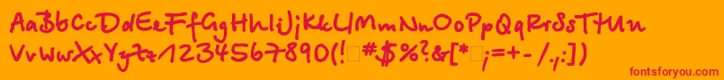 Betinascriptxctt Font – Red Fonts on Orange Background