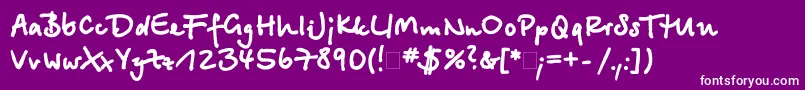 Betinascriptxctt Font – White Fonts on Purple Background