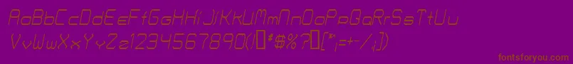Fontmakers Choice Thinitalic-fontti – ruskeat fontit violetilla taustalla