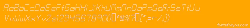 Fontmakers Choice Thinitalic Font – Pink Fonts on Orange Background