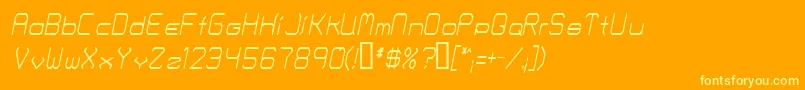 fuente Fontmakers Choice Thinitalic – Fuentes Amarillas Sobre Fondo Naranja