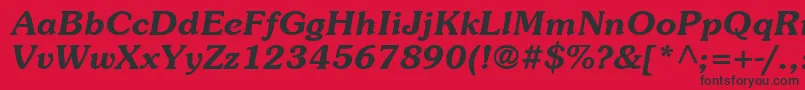 fuente ItcSouvenirLtDemiItalic – Fuentes Negras Sobre Fondo Rojo