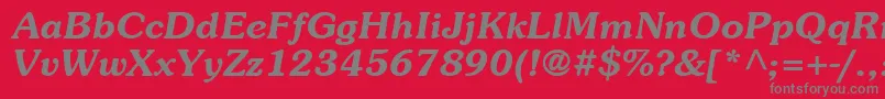 Шрифт ItcSouvenirLtDemiItalic – серые шрифты на красном фоне