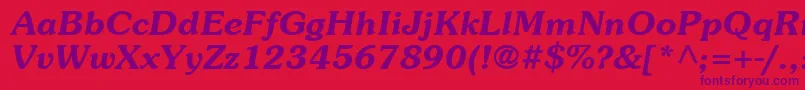 fuente ItcSouvenirLtDemiItalic – Fuentes Moradas Sobre Fondo Rojo