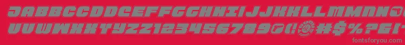 Tauroacadital11 Font – Gray Fonts on Red Background