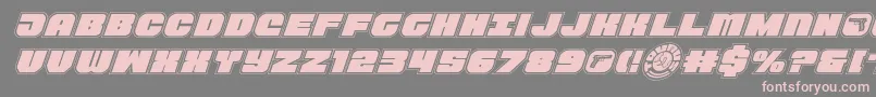 Tauroacadital11-Schriftart – Rosa Schriften auf grauem Hintergrund
