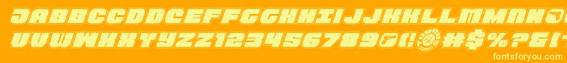 Шрифт Tauroacadital11 – жёлтые шрифты на оранжевом фоне