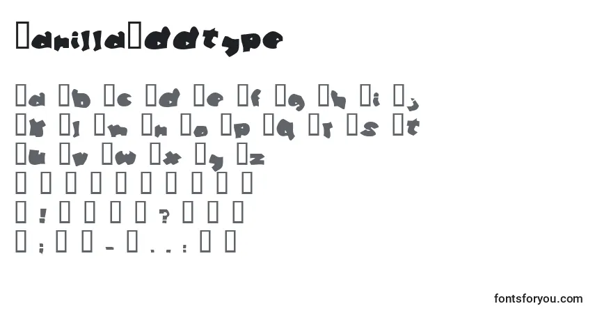 Шрифт ManillaOddtype – алфавит, цифры, специальные символы