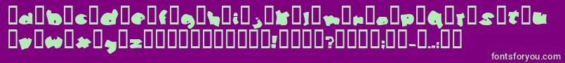 ManillaOddtype Font – Green Fonts on Purple Background
