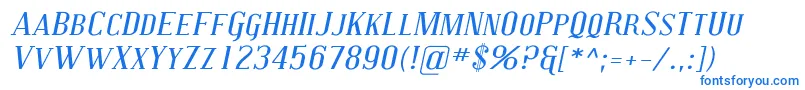 Coving26 Font – Blue Fonts on White Background