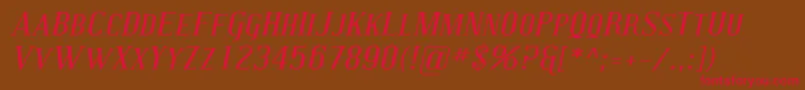 Coving26 Font – Red Fonts on Brown Background