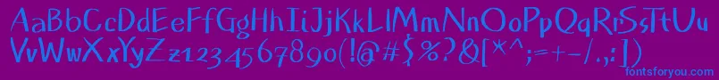 PlanlessBold Font – Blue Fonts on Purple Background