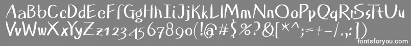 フォントPlanlessBold – 灰色の背景に白い文字