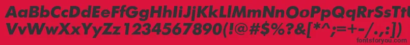 FuturafuturiscBolditalic Font – Black Fonts on Red Background