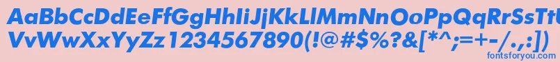 FuturafuturiscBolditalic Font – Blue Fonts on Pink Background