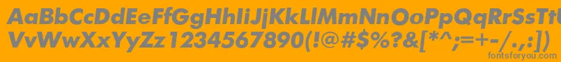 FuturafuturiscBolditalic Font – Gray Fonts on Orange Background
