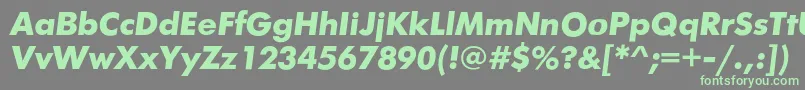 FuturafuturiscBolditalic-Schriftart – Grüne Schriften auf grauem Hintergrund