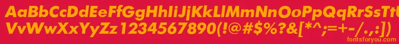 FuturafuturiscBolditalic Font – Orange Fonts on Red Background