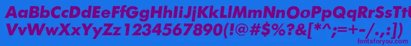 FuturafuturiscBolditalic Font – Purple Fonts on Blue Background