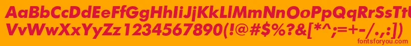 FuturafuturiscBolditalic Font – Red Fonts on Orange Background